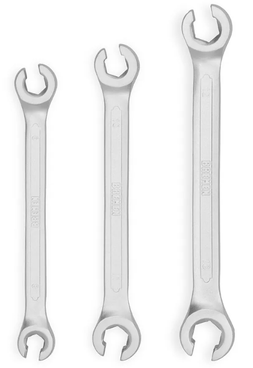 LLAVE B/ ABIERTA TIPO CORONA JGO. 3 Pzs (10 a 17 mm) BREMEN® - BR8109