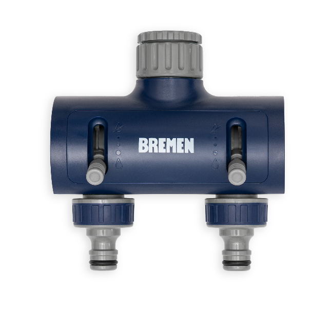 DISTRIBUIDOR DE RIEGO 2 VÍAS CON REG. DE CAUDAL BREMEN® - BR8701