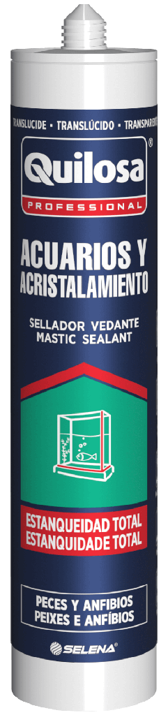 SILICONA ACUARIOS Y ACRISTALAMIENTO NEGRO 290 ml. QUILOSA - 10042454