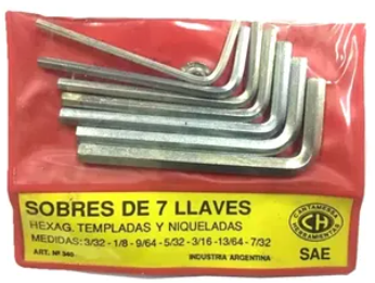 LLAVE ALLEM CARDANICA 9 pz. PULG CELESTAL - CE5002