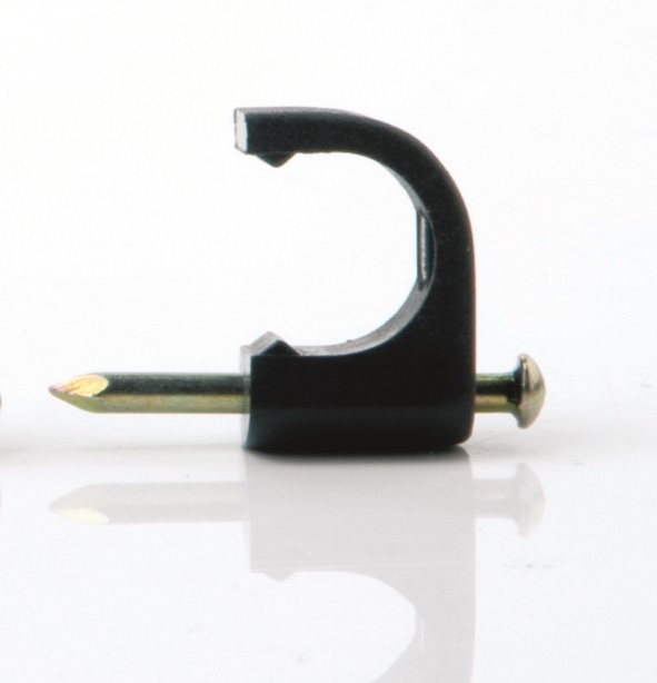 GRAMPA PARA CABLE COAXIL 6 mm NEGRA (bolsa x 50 u.) PY - PY0133