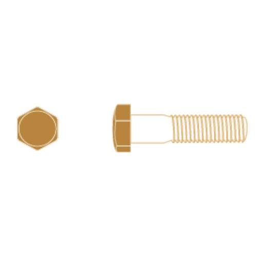 [B5F10019] BULON G5 UNF HEXAGONAL  [023]  3/8" x 3/4"  (Caja x 200 uni) BREMEN® - B5F10019