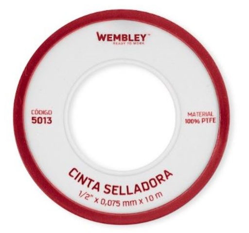 [WE5013] CINTA SELLADORA (PTFE) 1/2" x 0,075 mm x 10 m (caja x 10 u.) WEMBLEY® - WE5013