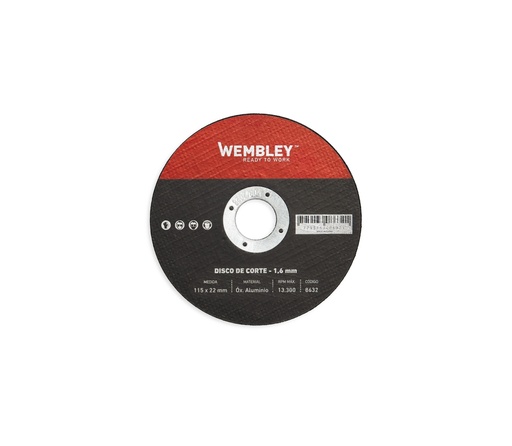 [WE8632] DISCO DE CORTE 4-1/2" X 1,6 OX. ALUMINIO [25 unid] WEMBLEY® - WE8632