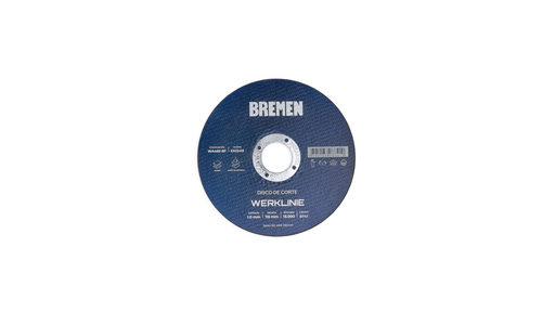 [BR8741] DISCO DE CORTE WERKLINIE 4-1/2" (115x1.0x22mm) [50 unid] [Lata] BREMEN® - BR8741